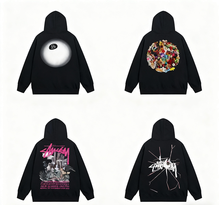 Stussy Black Graphic Hoodie