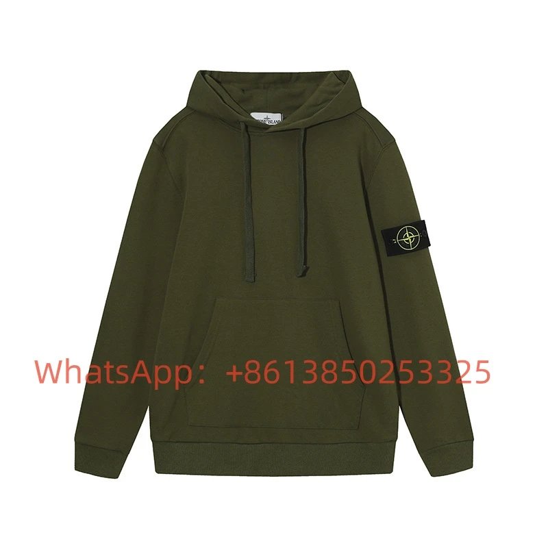 Hooded sweatshirt army green