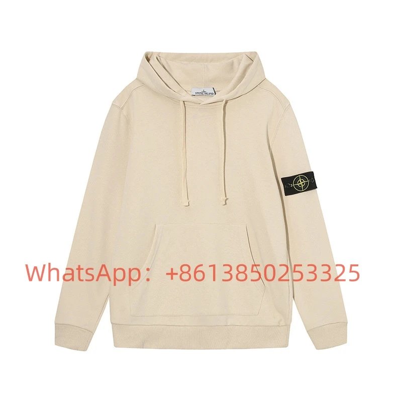 Hooded sweatshirt in apricot color