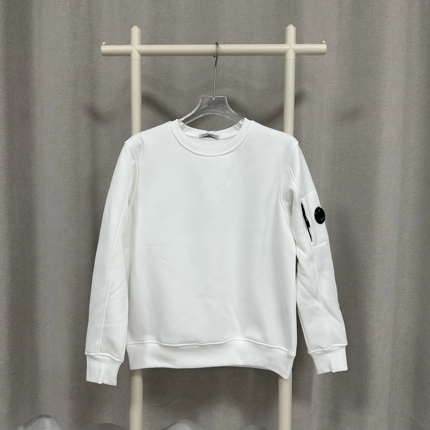 AM Factory (Low Version) Fleece-Lined Crewneck Patch Basic Sweatshirt
