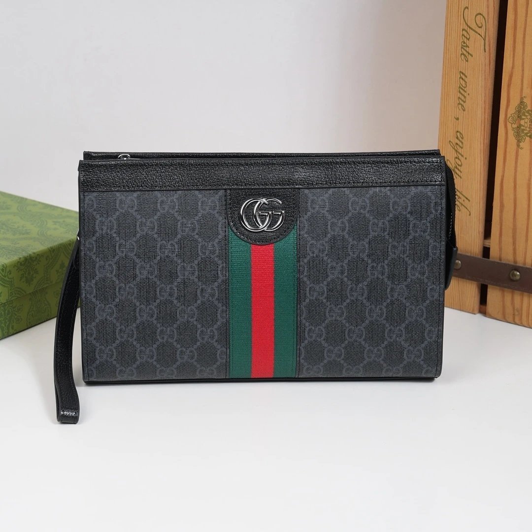Gucci Ophidia GG Marmont Clutch Black Green Red Clutches