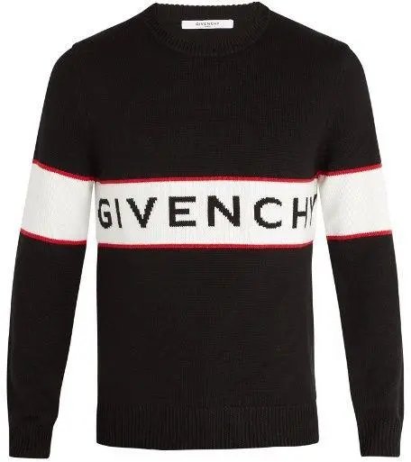 Givenchy Logo Band Crewneck Sweater Black
