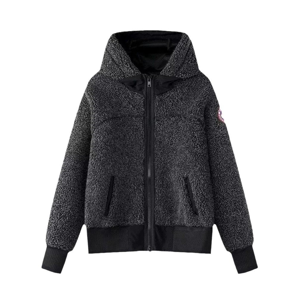 Canada Goose Sherpa Fleece Hooded Jacket Black Outerwear - 5
