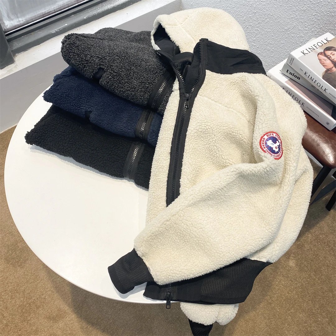 Canada Goose Sherpa Fleece Hooded Jacket Black Outerwear - 8