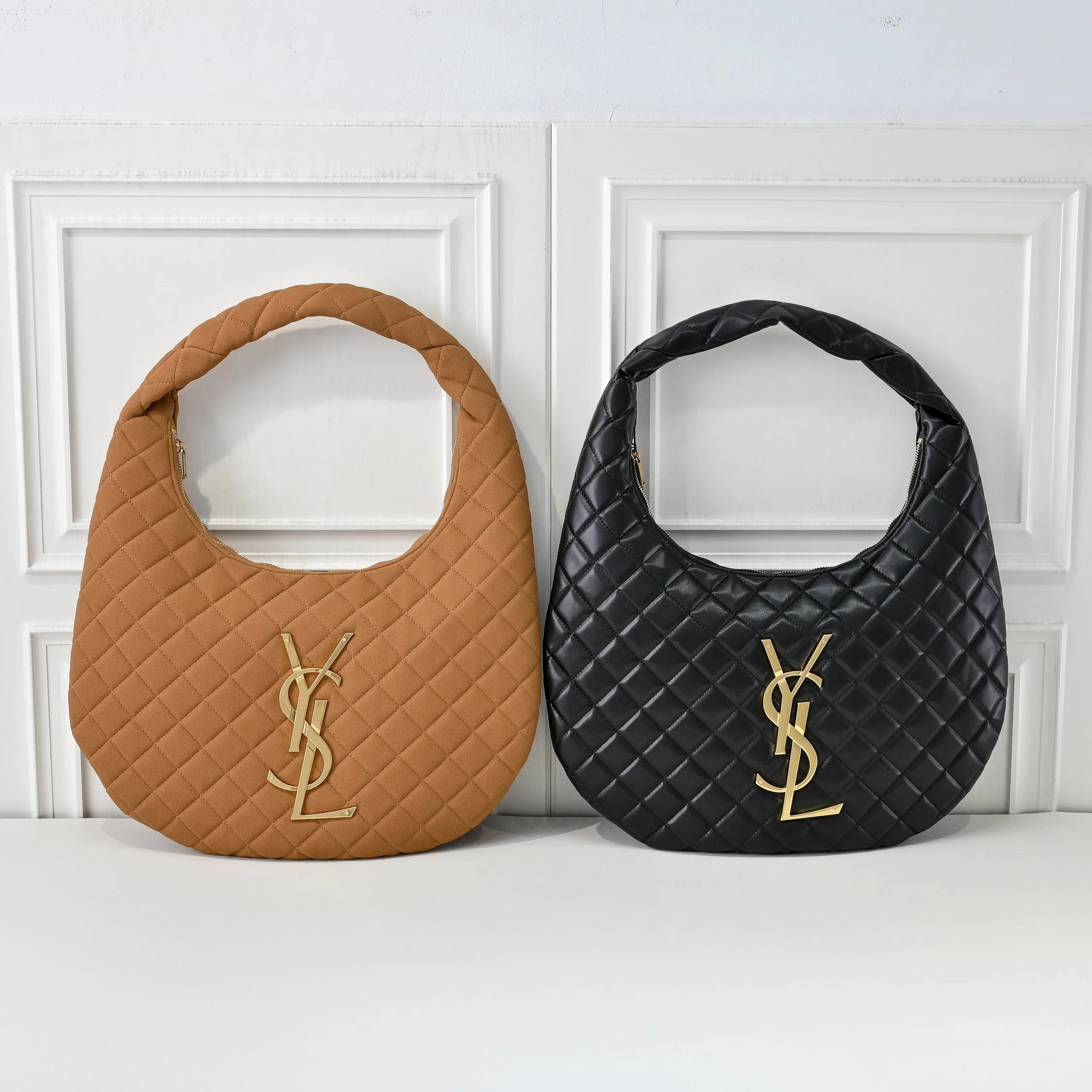 Saint Laurent Loulou Quilted Burgundy Hobo Bag - 15