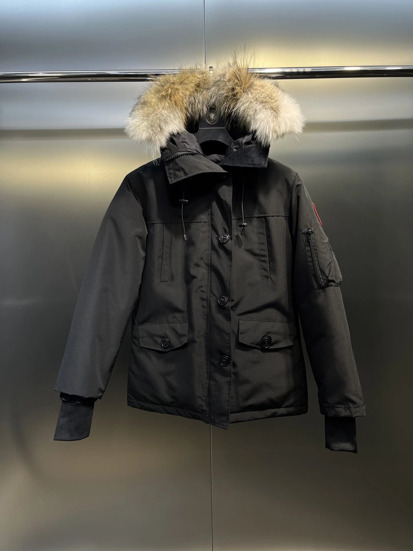 Canada Goose Expedition Parka Beige with Fur Trim Parka - 12