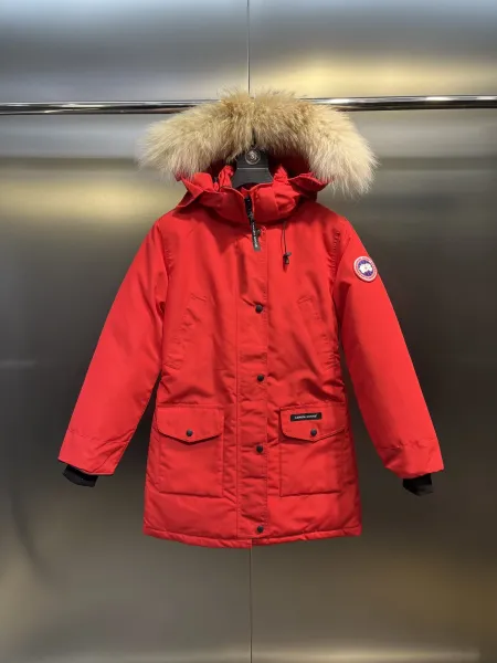 Canada Goose Expedition Parka Red with Fur Trim - 1
