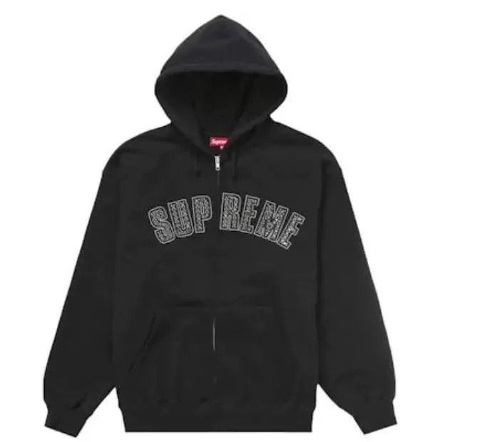 Supreme Hoodies & Sweatshirts Zip-Up Hooded Sweatshirt with Arched Logo image 3