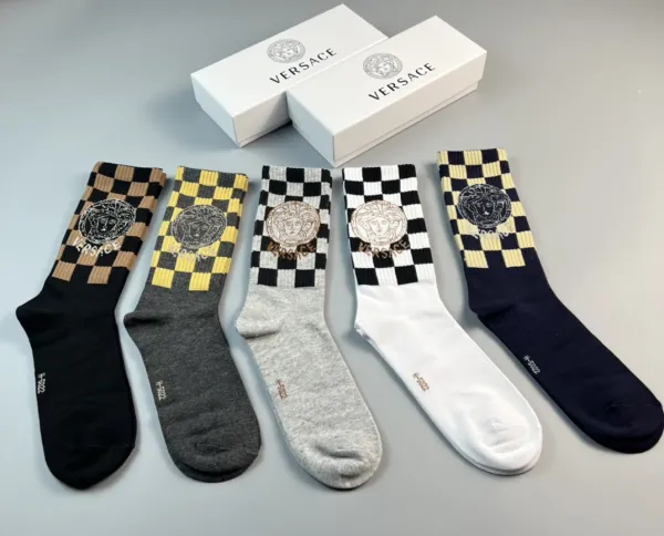 Versace Medusa Check Socks Multicolor - 1