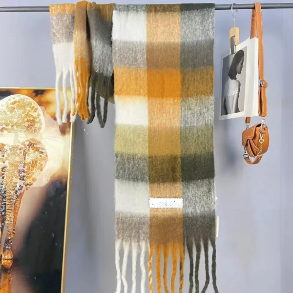 Acne Studios Plaid Wool Blend Scarf Multicolor Scarves - 1