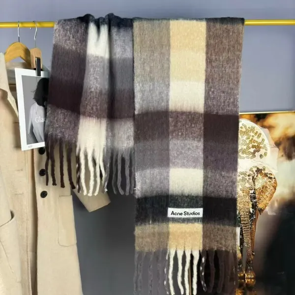 Acne Studios Checkered Cashmere Scarf Multicolor Scarf Scarves - 1