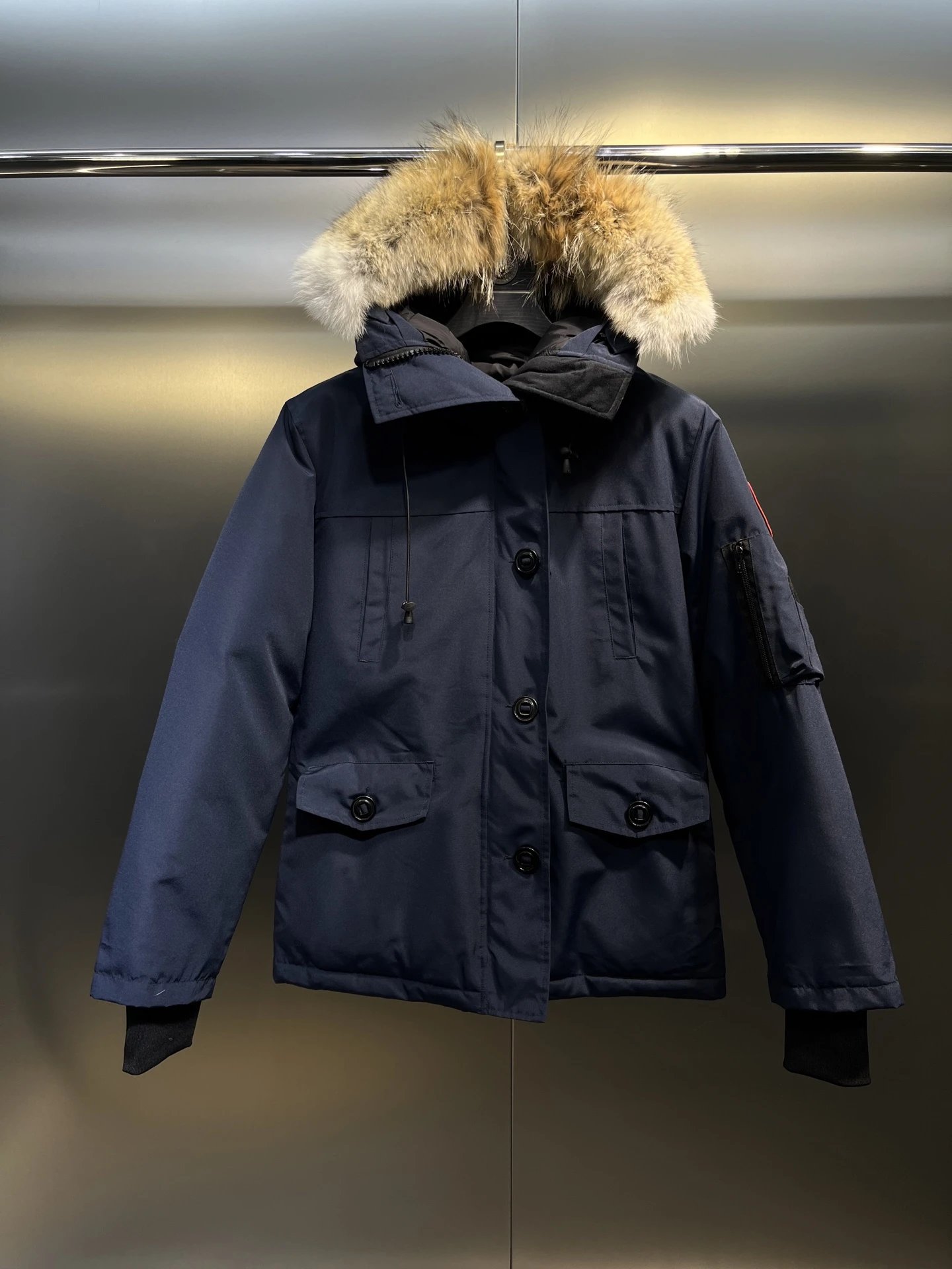 Canada Goose Expedition Parka Beige with Fur Trim Parka - 14