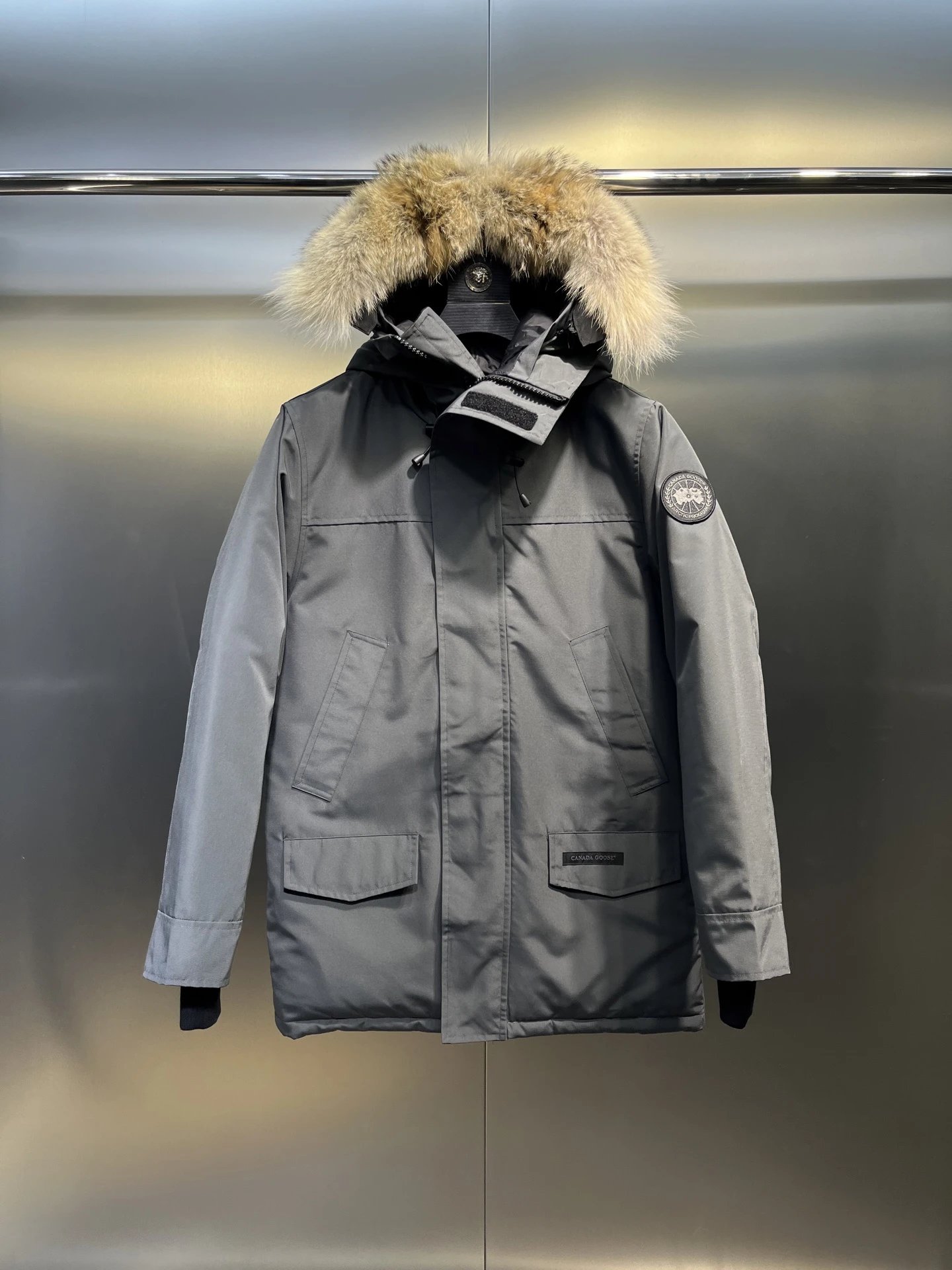 Canada Goose Expedition Parka Beige with Fur Trim Parka - 10