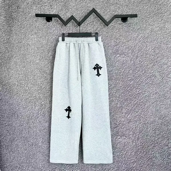 Chrome Hearts Cross Logo Sweatpants Gray - 1