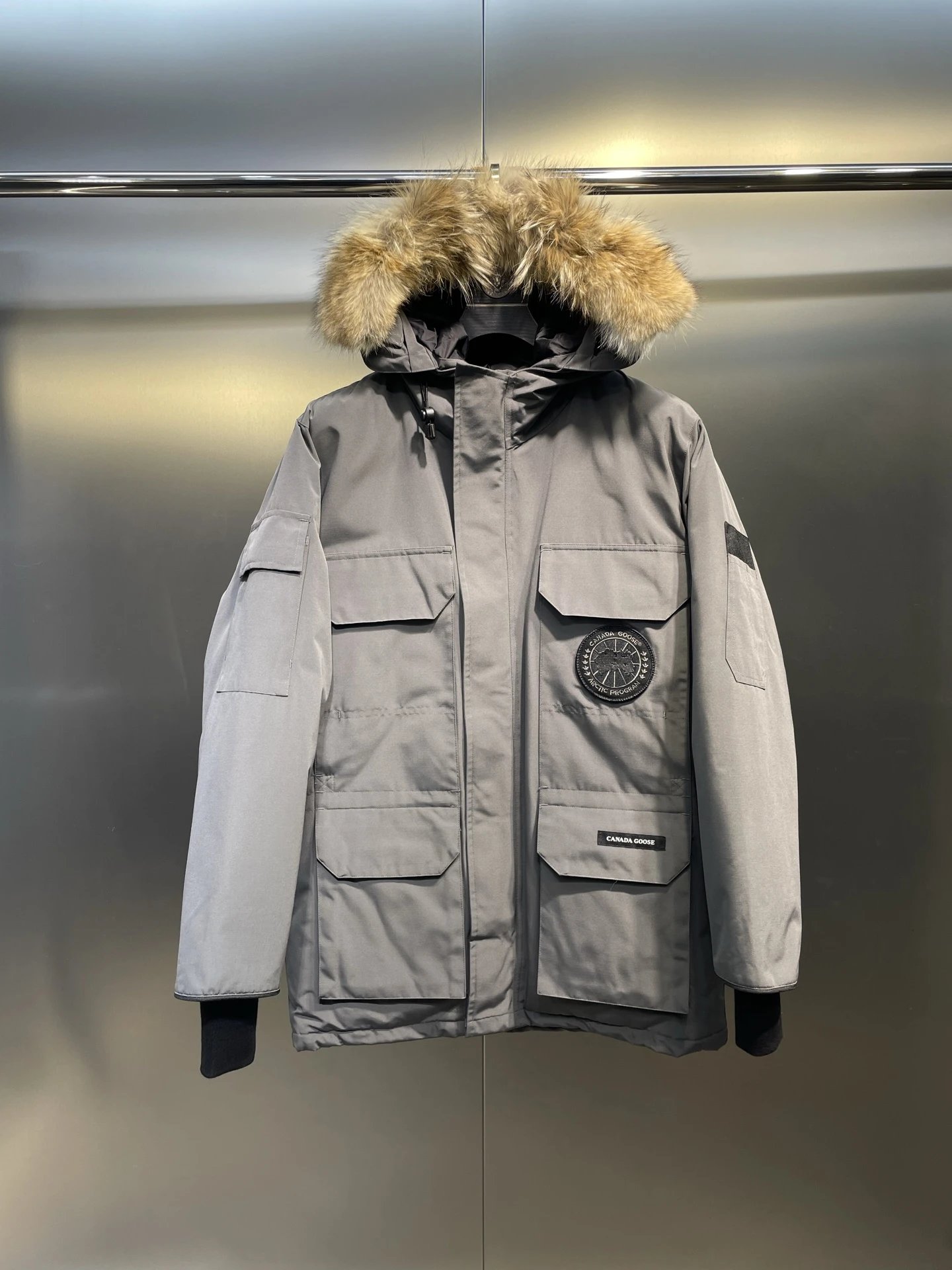 Canada Goose Expedition Parka Graphite Gray Down Jacket - 9