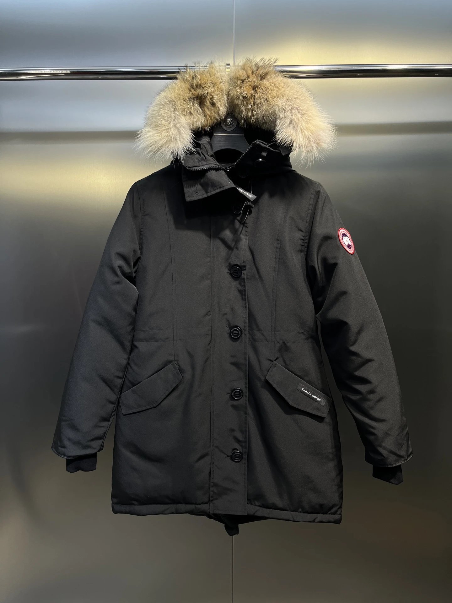 Canada Goose Expedition Parka Beige with Fur Trim Parka - 3