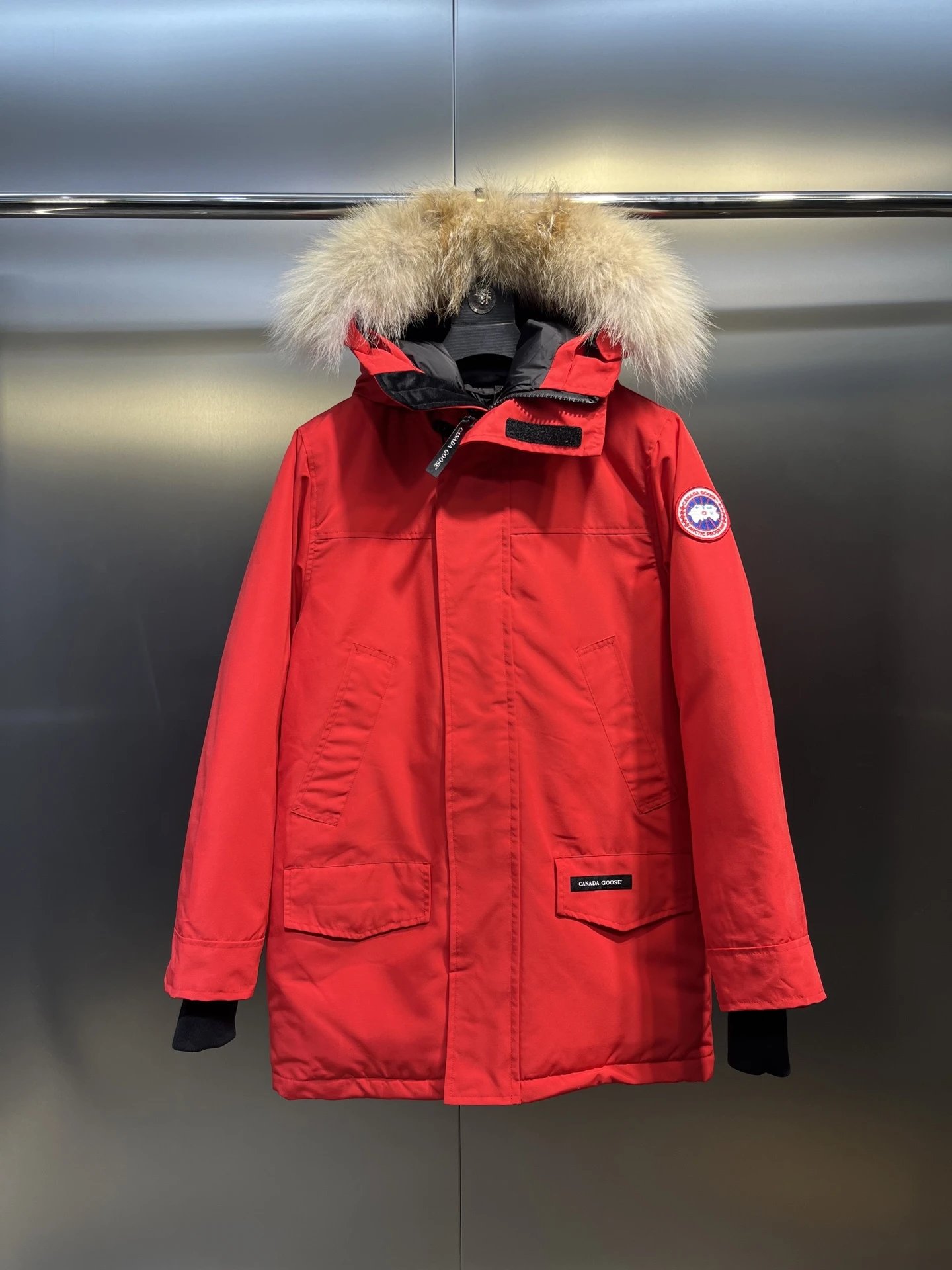 Canada Goose Expedition Parka Beige with Fur Trim Parka - 11