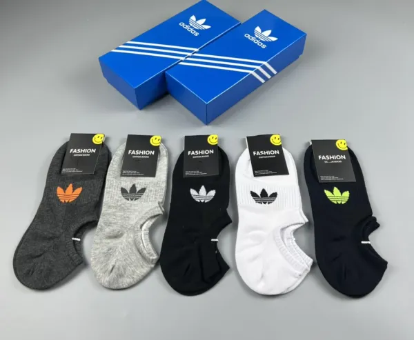 Adidas Classic Crew Socks Black White Gray - 3
