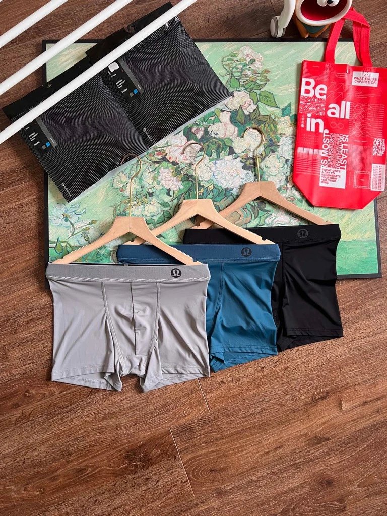 Lululemon Men's Align Boxer Briefs in Gray, Black, and Light Gray Underwear - 5