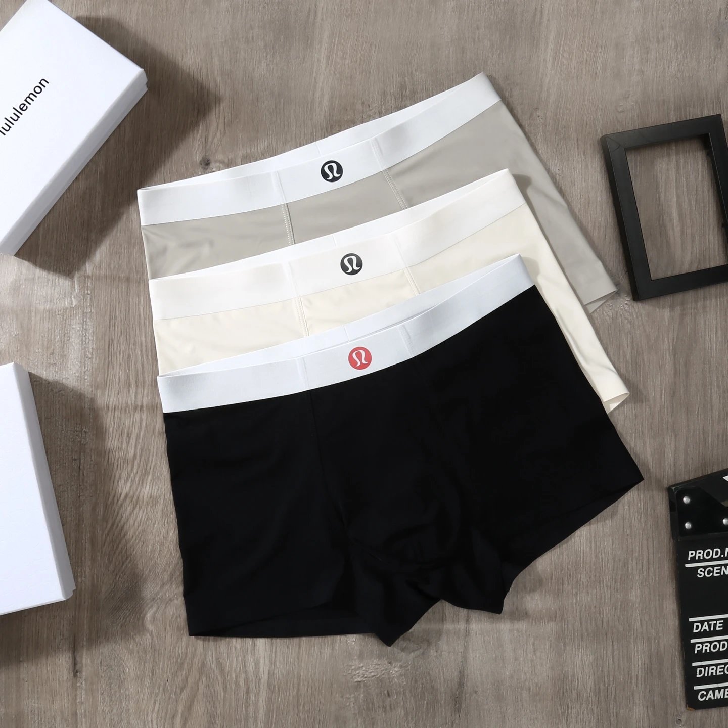 Lululemon Men's Align Boxer Briefs in Gray, Black, and Light Gray Underwear - 3