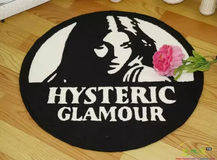 Hysteric Glamour Circle Girl Rug Black/White