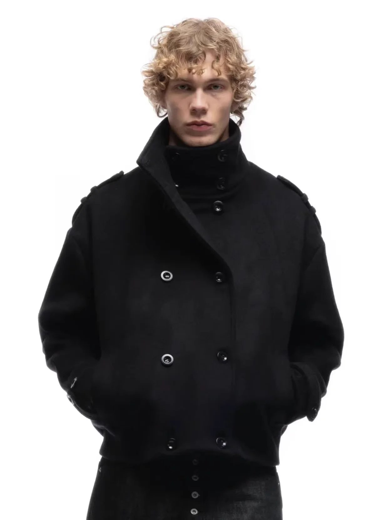 No Faith Studios Button Up Wool Jacket