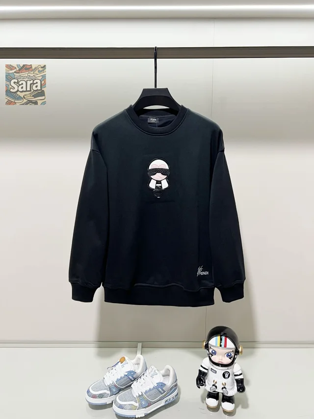 Loewe Hoodies & Sweatshirts Logo-Embroidered Crewneck Sweatshirt product detail image 15
