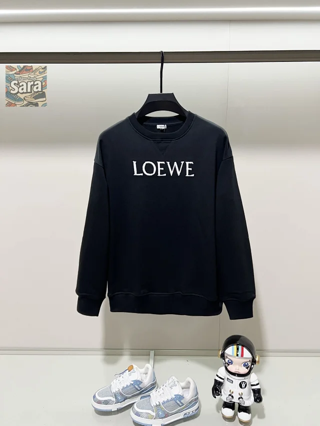 Loewe Hoodies & Sweatshirts Logo-Embroidered Crewneck Sweatshirt product detail image 12