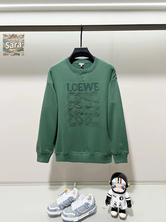 Loewe Hoodies & Sweatshirts Logo-Embroidered Crewneck Sweatshirt product detail image 7