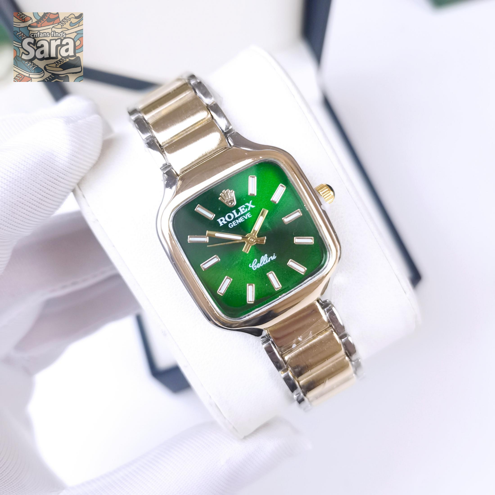 Rolex Cellini Green Dial Gold 