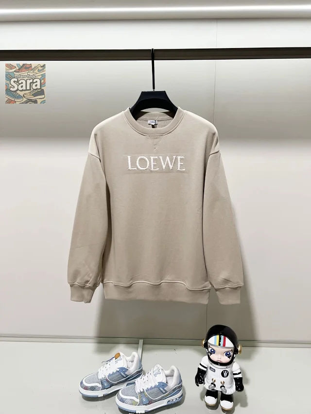 Loewe Hoodies & Sweatshirts Logo-Embroidered Crewneck Sweatshirt product detail image 14