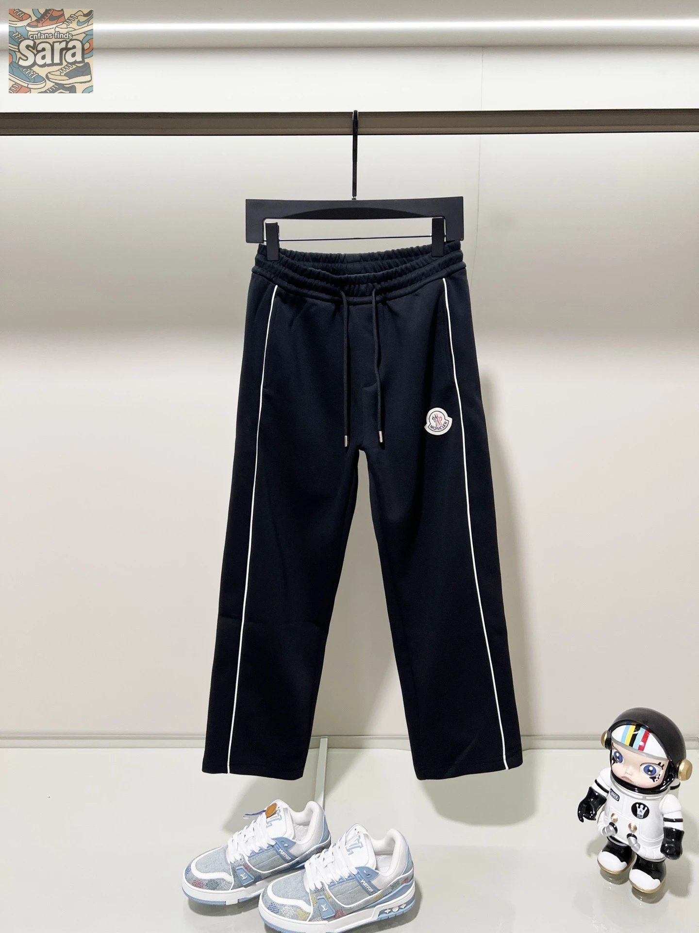 Moncler Logo Embroidered Navy Sweatpants - 10