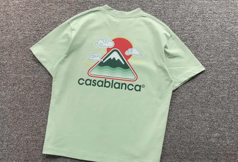 Casablanca T-Shirts Mountain and sunrise graphic short-sleeve T-shirt — 6