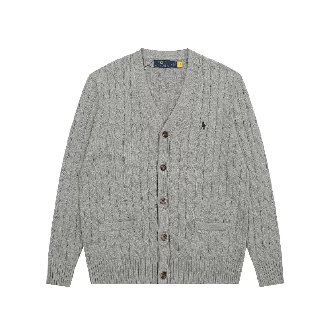 Ralph Lauren Pony Logo V-Neck Cable Knit Cardigan photo 4