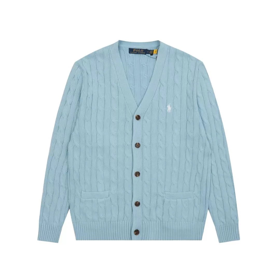 Ralph Lauren Pony Logo V-Neck Cable Knit Cardigan photo 3