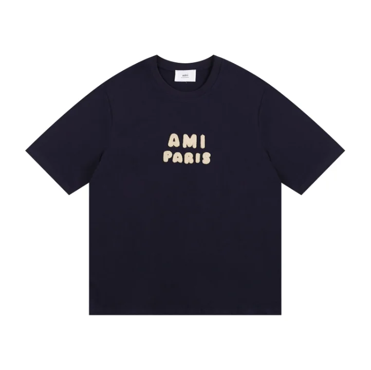 AMI Paris Navy T-Shi