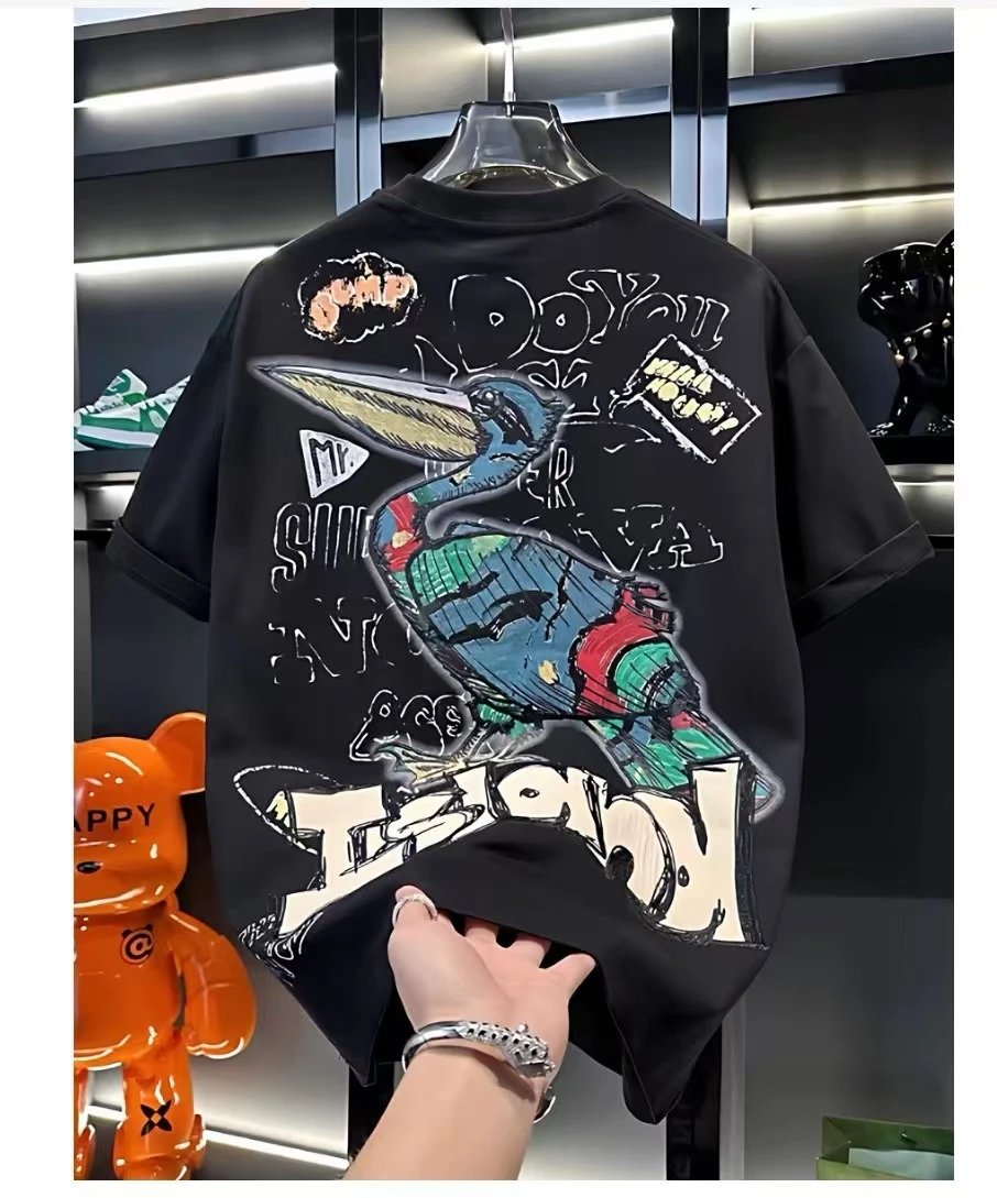 Luckkor Koi Cherry Blossom Graphic T-Shirt