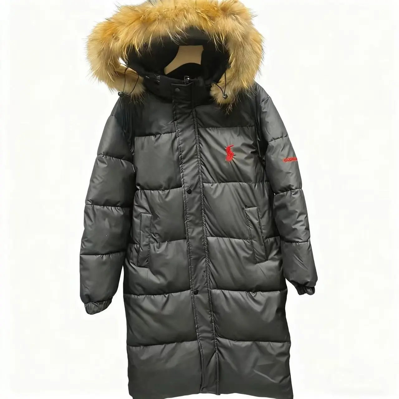 Long Black with Red Logo (Fur Collar)