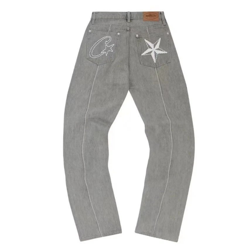 Gray denim pants