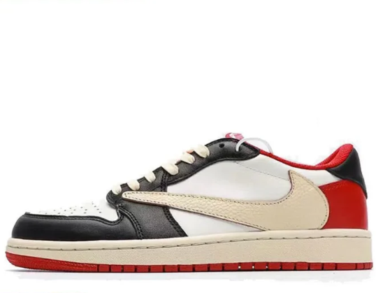 AJ1 Low Top Black Red Barb