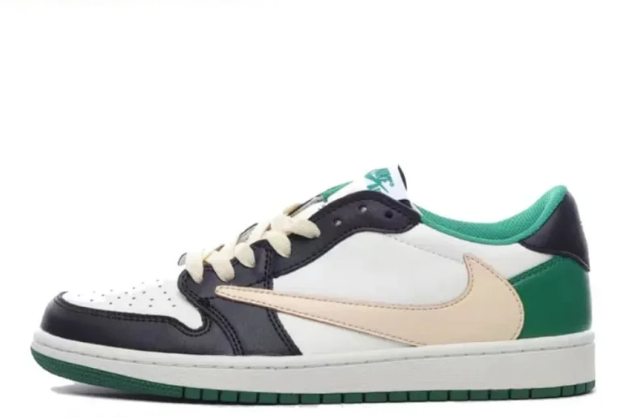 AJ1 Low Top White Green Barb