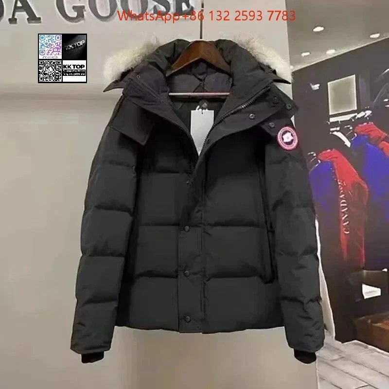 Black and red fur collar
