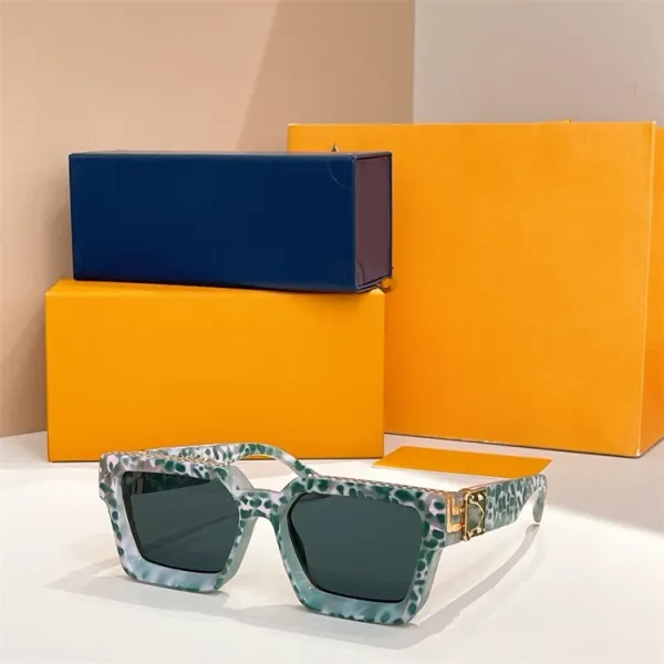 Design Oversized Square Frame Leopard Print Sunglasses - 1