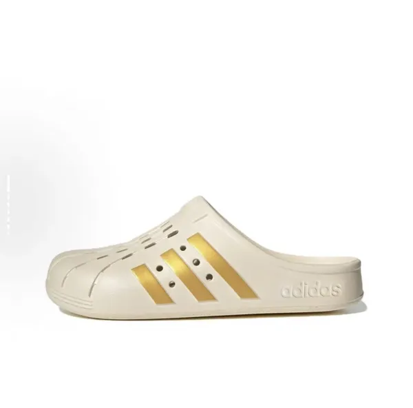 Adidas Adilette Shower White / Gold Slippers - 1