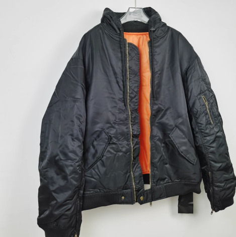 C.P. Company Goggle Jacket Black with Orange Lining Outerwear