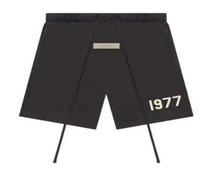 Fear of God Essentials 1977 Logo Shorts Black - 1