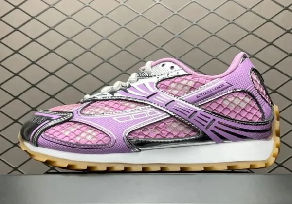 Bottega Veneta BV Sport Pink Purple Mesh Sneakers - 1