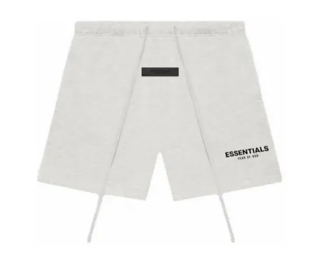 Fear of God Essentials Relaxed Fit Heather Gray Shorts - 1