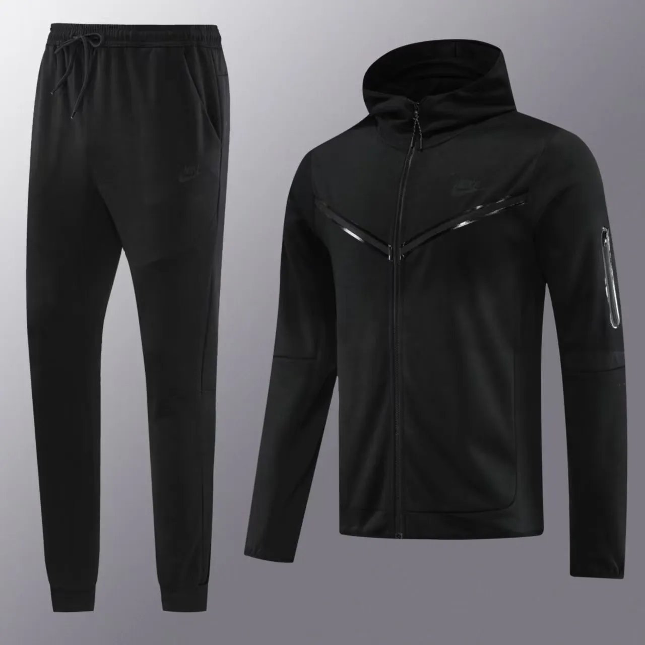 NM02 Hoodie Set (Zipless Pocket) - Black