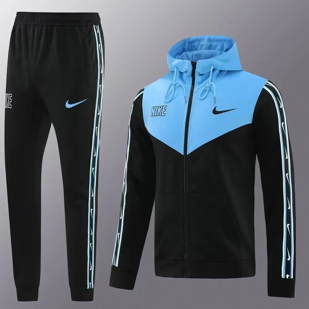 NM Hoodie Two Piece Set - Black and Blue